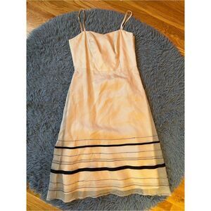WTOO by Watters & Watters Champagne Silk Dress Size 10
